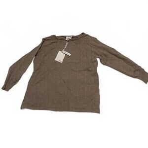Milano Essential Womens Long Sleeve T-Shirt Brown Size M